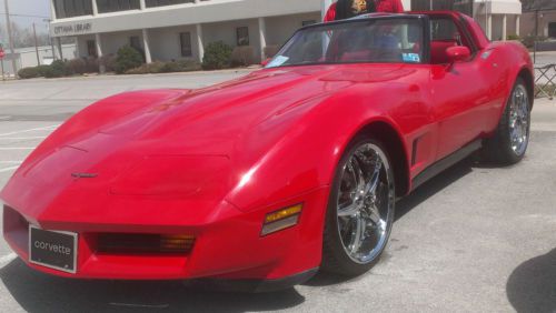 1981 chevrolet corvette l81 foose wheels beautiful new red paint and interior