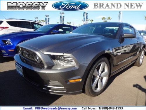 New gt 5.0l v-8 engine automatic gray with stripe black leather mint condition