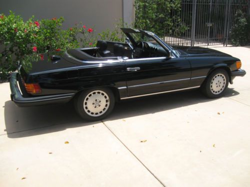 1986 mercedes benz 560sl gorgeous black/black california car low miles