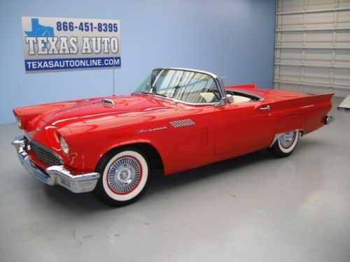 1957 ford thunderbird convertible 4-speed 390 v8 removable hard top chrome!!!
