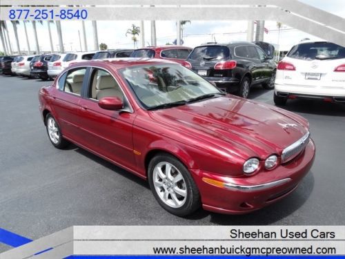 2005 jaguar x-type 3.0l sedan - red awd florida driven lthr pwr pkg cold ac