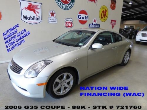 2006 g35 coupe,auto,sunroof,htd lth,bose,6 disk cd,b/t,17in whls,88k,we finance!