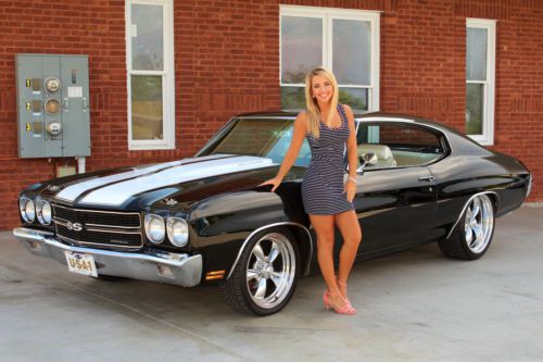 1970 chevy chevelle ss bb auto 12 bolt ps pdb factory ac super solid  ss clone