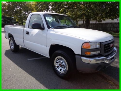 2007 gmc sierra 4x4 pickup 8ft bed white clean carfax v-8 auto clean  no reserve