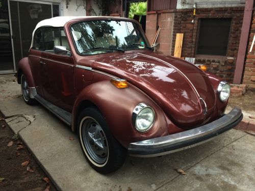 Sell used 1978 VW Super Beetle Convertible Champagne ...