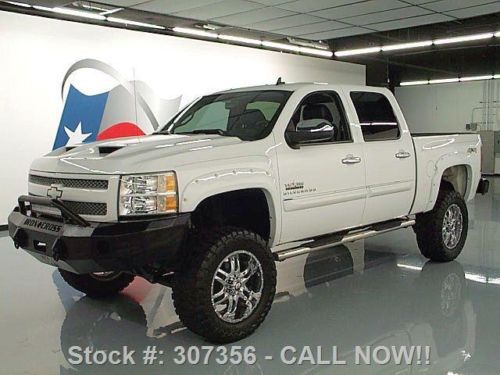 2011 chevy silverado tx lt 4x4 lifted leather 20&#039;s 58k  texas direct auto