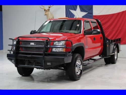 2003  3500 6.6l duramax diesel 4x4 allison lt3 leather crew flatbed new tires