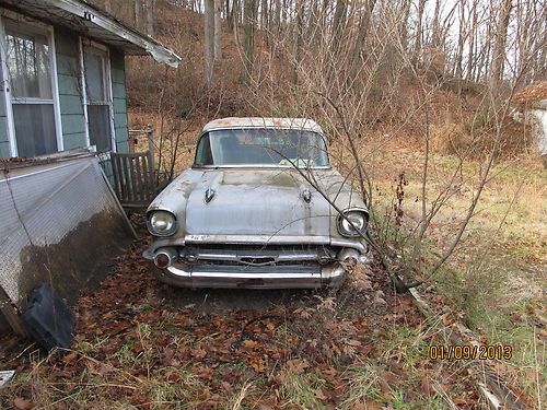 1957 chevy 150 two-door wagon project very rare!!!