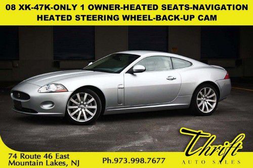 08 xk-47k-only 1 owner-heated seats-navigation-heated steering wheel-back-up cam