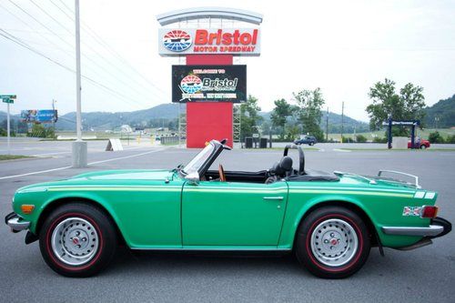 Original green triumph tr-6 roadster convertible - 2nd owner