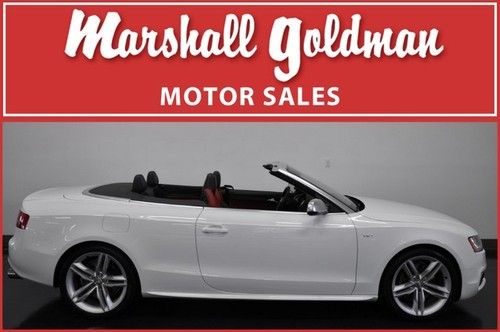 2011 audi s5 cabriolet ibis white magma red &amp; black 2 tone only 13,200 miles
