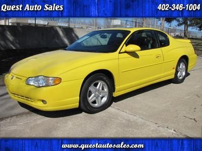 04 monte carlo ss yellow leather carfax roof carfax