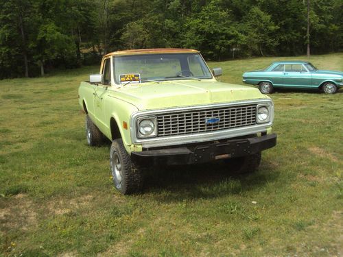 1972 chevrolet c-10 4x4 lwb restorer dream runs and drives low miles of 28,221