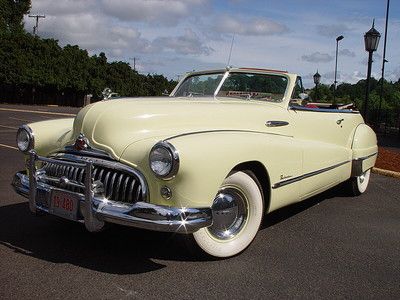 1948 buick roadmaster convertible straight 8 w/ 3 spd manual frame off restored