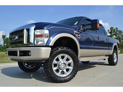 2008 ford f-250 crew cab king ranch fx4 sunroof diesel 20" wheels 35" tires