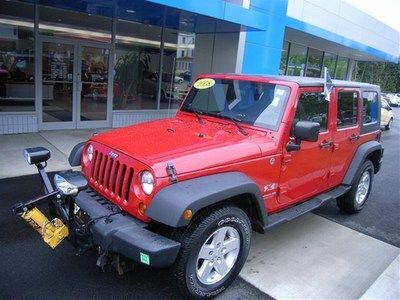 Wrangler unlimited x 4wd 4x4 plow 4 door hardtop softtop auto trail rated