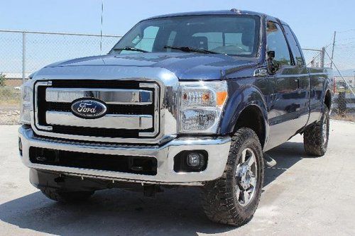 2011 ford f-250 sd lariat supercab 4wd damaged clean title runs loaded nice unit