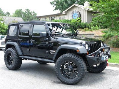 2013 jeep wrangler unlimited sport -lifted,20's,winch,lights,tow package,wow!