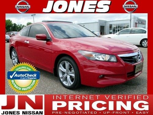 2011 honda accord couple ex leather - sunroof - red