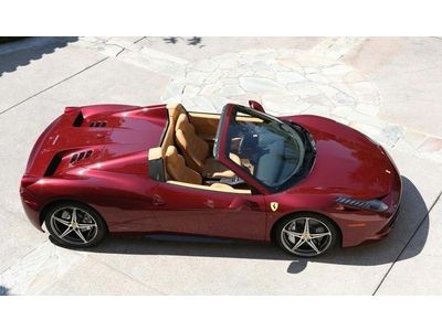2013 ferrari 458 spider - $370k msrp, one-owner, rubino miccalizato, perfect car