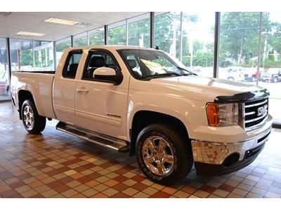 4wd 4x4 white z71 extended cab slt leather bedliner low price chrome wheels