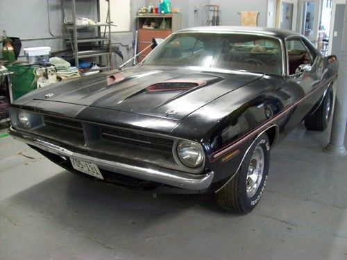 Sell Used 1970 Plymouth Cuda 340 4spd Black Red Interior