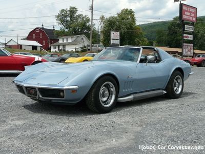 1969 blue corvette 350/350hp 4spd numbers matching side pipes fun driver!