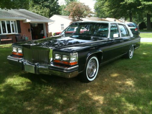 1989 cadillac brougham sedan - monarch blue firemist - 21,500 miles fleetwood