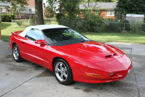 1996 pontiac firebird formula convertible red 5.7l lt1 v8 4,170 original miles!!