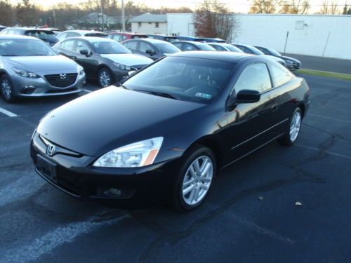 2004 honda accord ex-l exl v6 2dr coupe manual stick 6spd one owner leather
