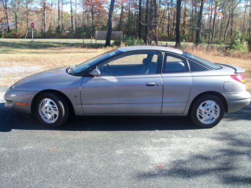 1999 silver saturn sc1 4 cylinder sporty coupe gas saver low miles no reserve