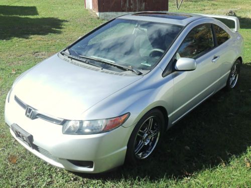 No reserve custom 2007 honda civic ex coupe 1.8l at wrecked rebuildable salvage