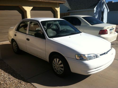 1998, white, toyota, corolla, ice cold ac,115k original miles, not salvage title