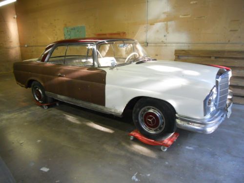 1962 mercedes 220se coupe, nice interior, needs paint and tlc
