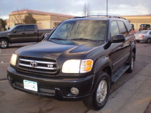 2002 toyota sequoia limited awd 4wd sport utility black 4.7l v8 4 wheel drive