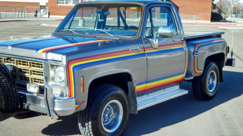 1977 chevrolet rainbow 4x4 truck chevy scottsdale stepside classic vintage
