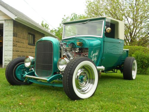 1928 modified custom model a ford roadster pickup one-of-a-kind all steal body