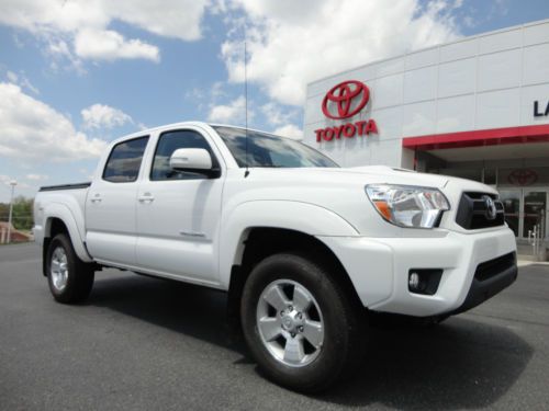 Certified 2013 tacoma double cab 6 speed manual trd sport 4x4 camera video white