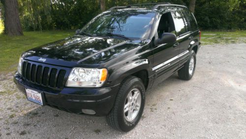 2004 jeep grand cherokee limited v8 loaded black on black fresh engine