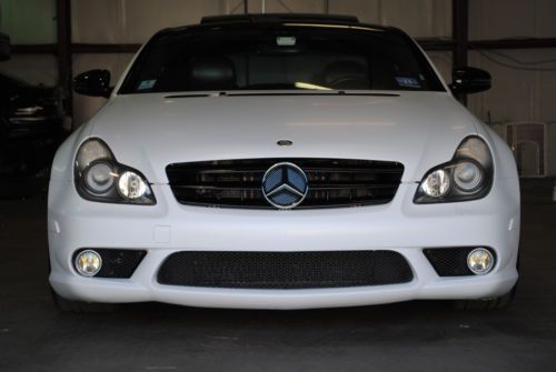 2006 mercedes benz cls55 amg 565hp/580tq white on black, must see!