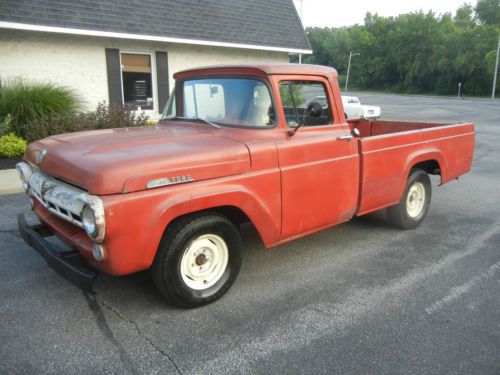 1957 ford f 100 pickup - clean unrestored condition - v8 - runs excellent!