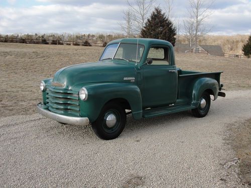 1950 chevy 1/2 ton pickup, shortbed, great driver, local history