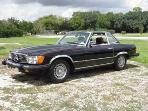 1985 mercedes benz 380 sl black exterior maroon interior  a genuine classic