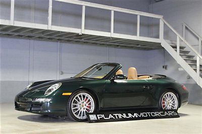 2007 porsche 911 carrera s cabriolet, 6 spd, bose, green/tan, very clean car