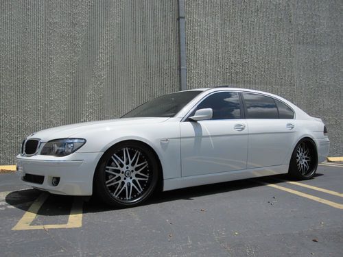2007 bmw 750li white/creme and black,29k miles,miami! extras from germany 1owner