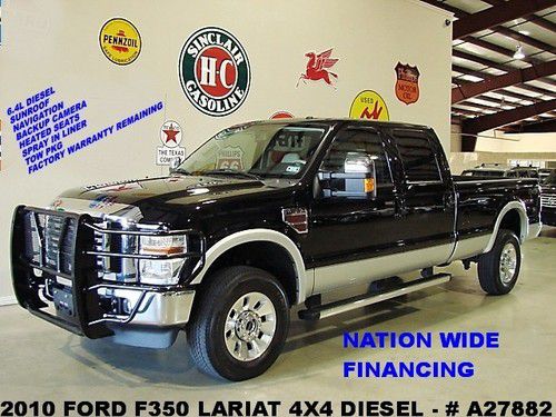 2010 f350 lariat 4x4,diesel,sunroof,nav,htd lth,sync,18in whls,31k,we finance!!