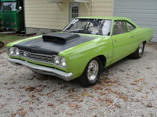 1968 plymouth road runner drag car 500 stroker indy heads tunnel ram 6.58 1/8's