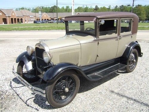 1928 ford model a 4dr leatherback nice!