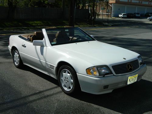 1995 mercedes benz sl320 white convertible gold package no reserve!!!