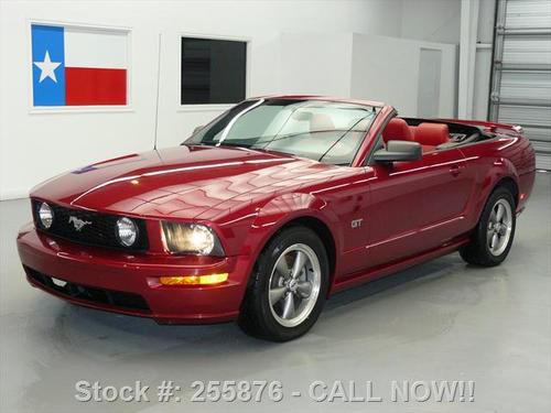 2005 ford mustang gt convertible 5 spd red seats 47k mi texas direct auto
